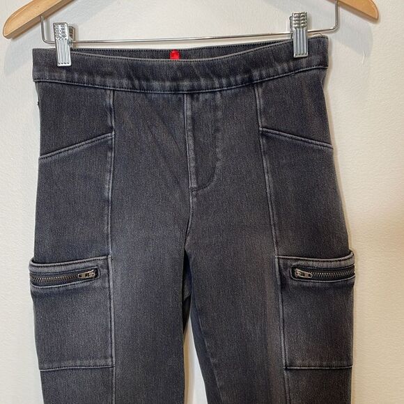 SPANX Jean-ish Cargo Pocket Ankle Leggings Small - Picture 4 of 9